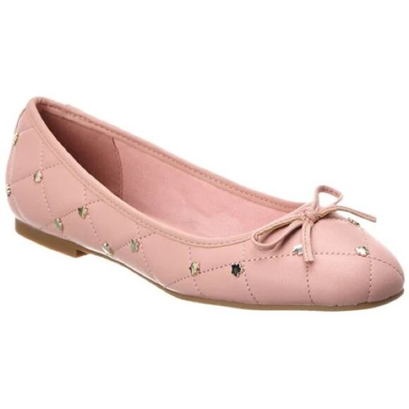 TED BAKER Pink Libban Leather Flat Size 38 - Picture 1 of 11
